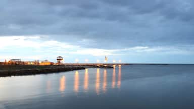 mouth of the Rubicon river in Emilia Romagna in Italy