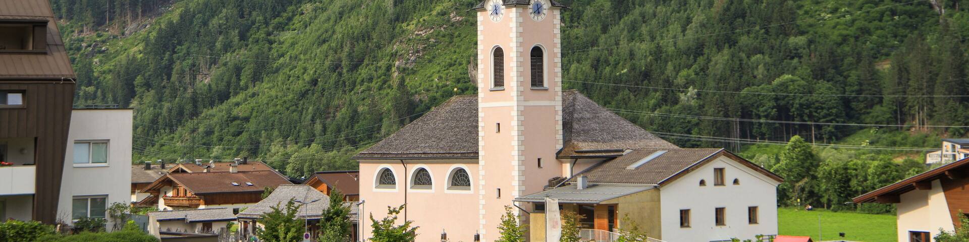 The Roman Catholic parish church of Aschau in the Zillertal, Tirol - Austria