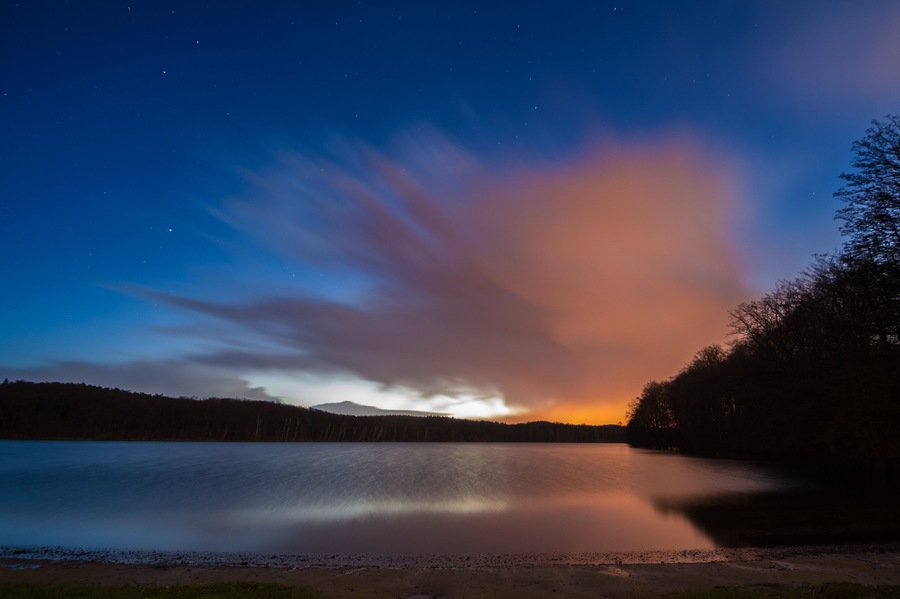 Morgendämmerung/Sternenhimmel am Wolgastsee auf Insel Usedom
