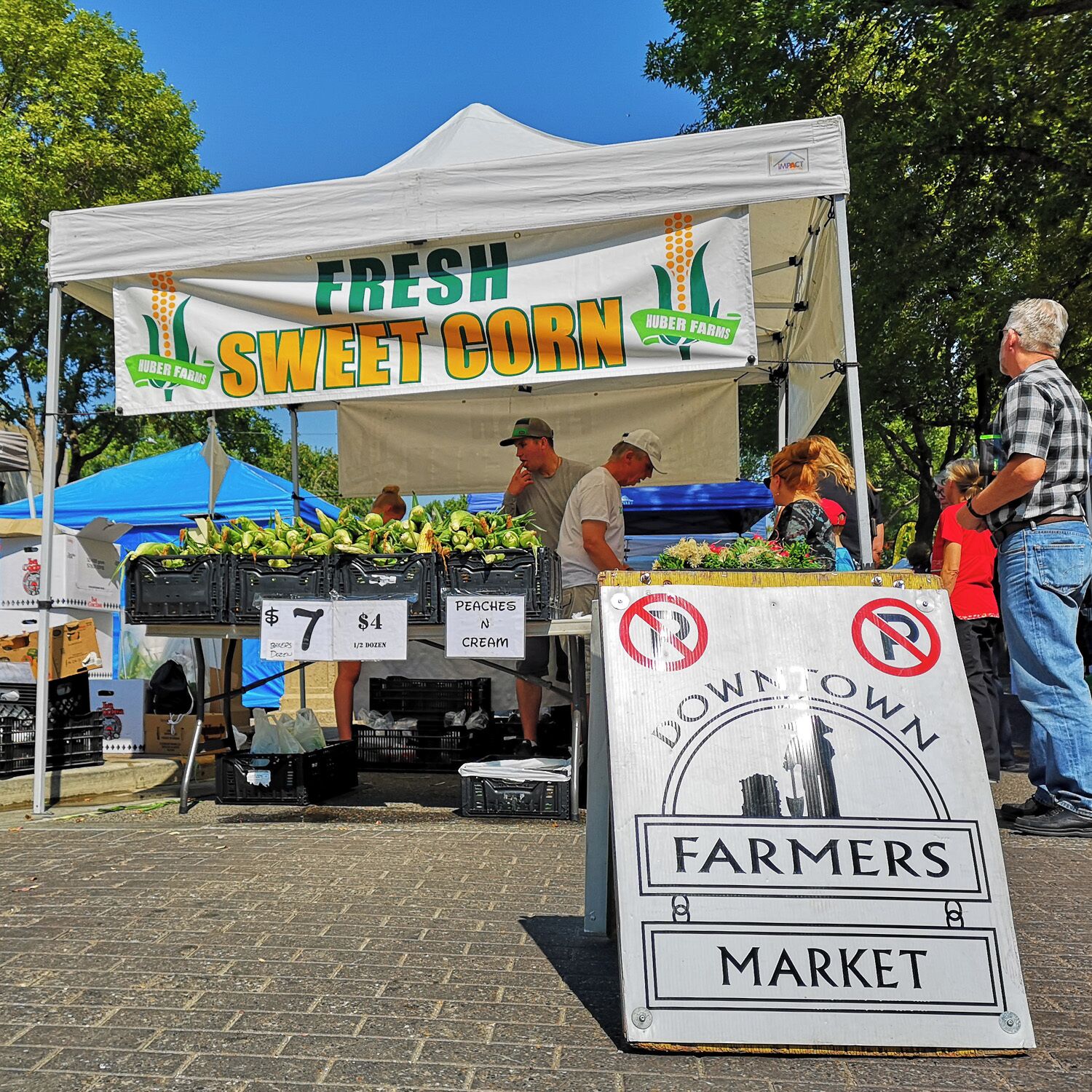 From July thru September every year the Lethbridge Farmers market happens every Wednesday from 10am - 3pm. The best local fruits and vegetables and a number of artisan booths are set up.