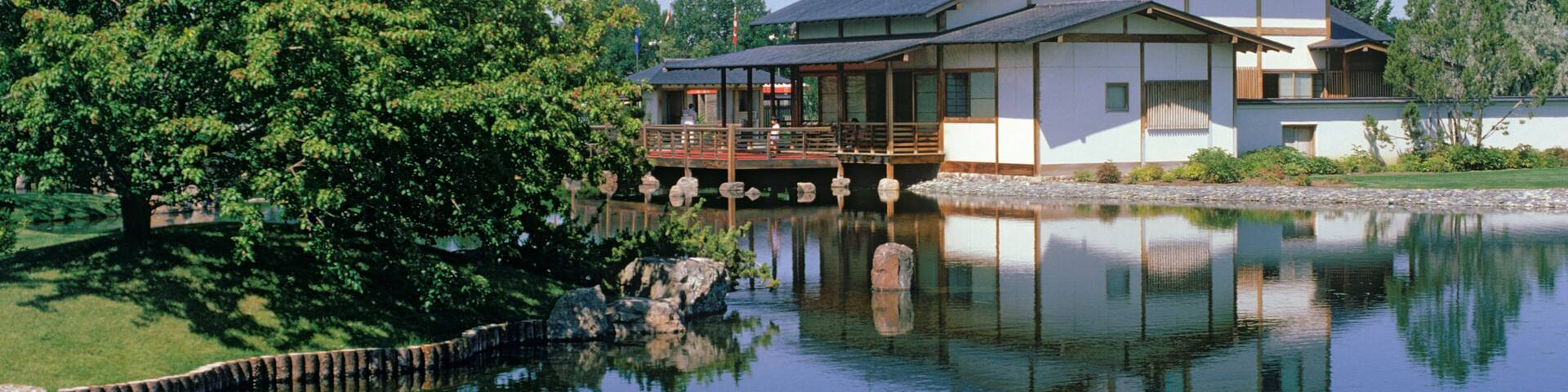 Nikka Yuko Japanese Canadian centenial public garden at Lethbridge Alberta Canada