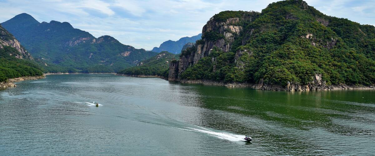 Natural scenery around Chungju Lake in Korea