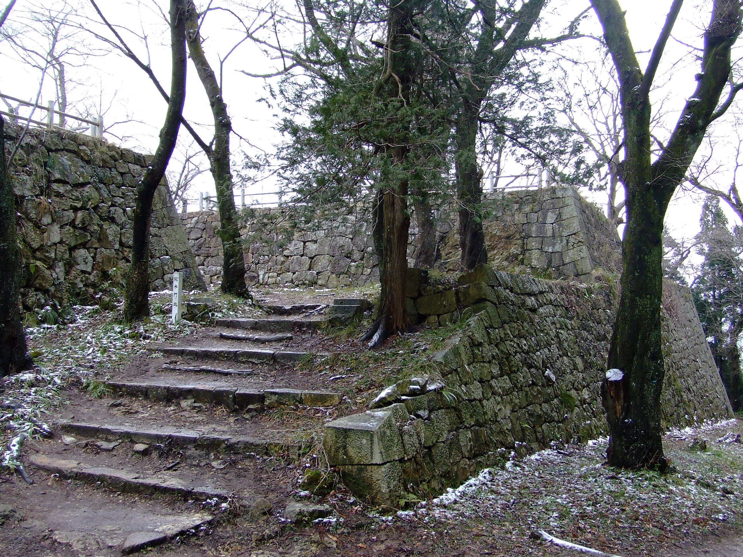 The ruins of the castle in Murakami City, Niigata Prefecture, Japan. I took this photo with a digital camera on 12th February 2007.