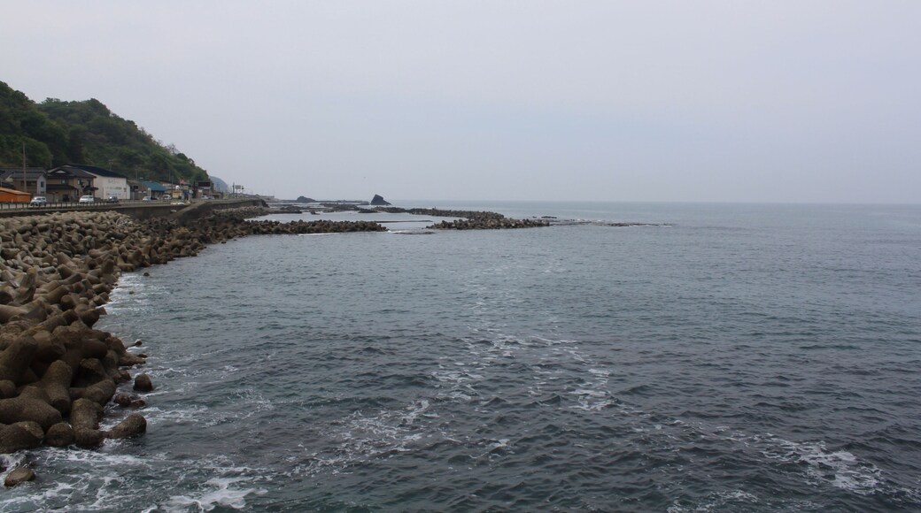 あつみ温泉駅付近の風景
