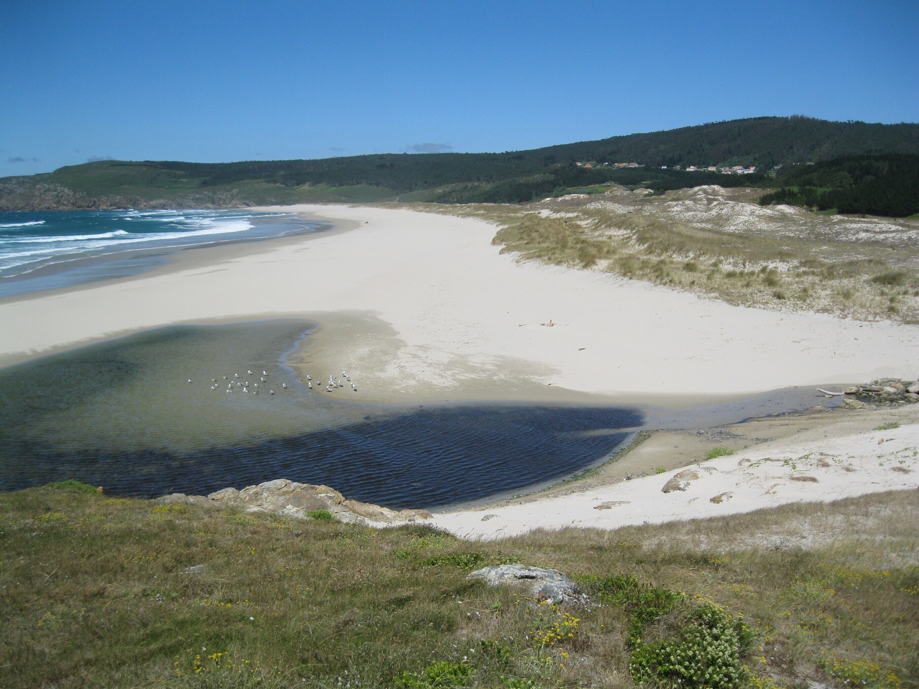 Beach of Rostro, in Fisterra, Galicia, Spain.