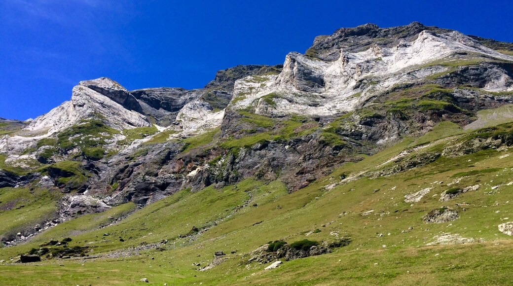 On the road to the Cirque du Troumouse. Stunning scenery at every turn at this Unesco World Heritage site. Col de Troumouse has plenty of hairpin bends.