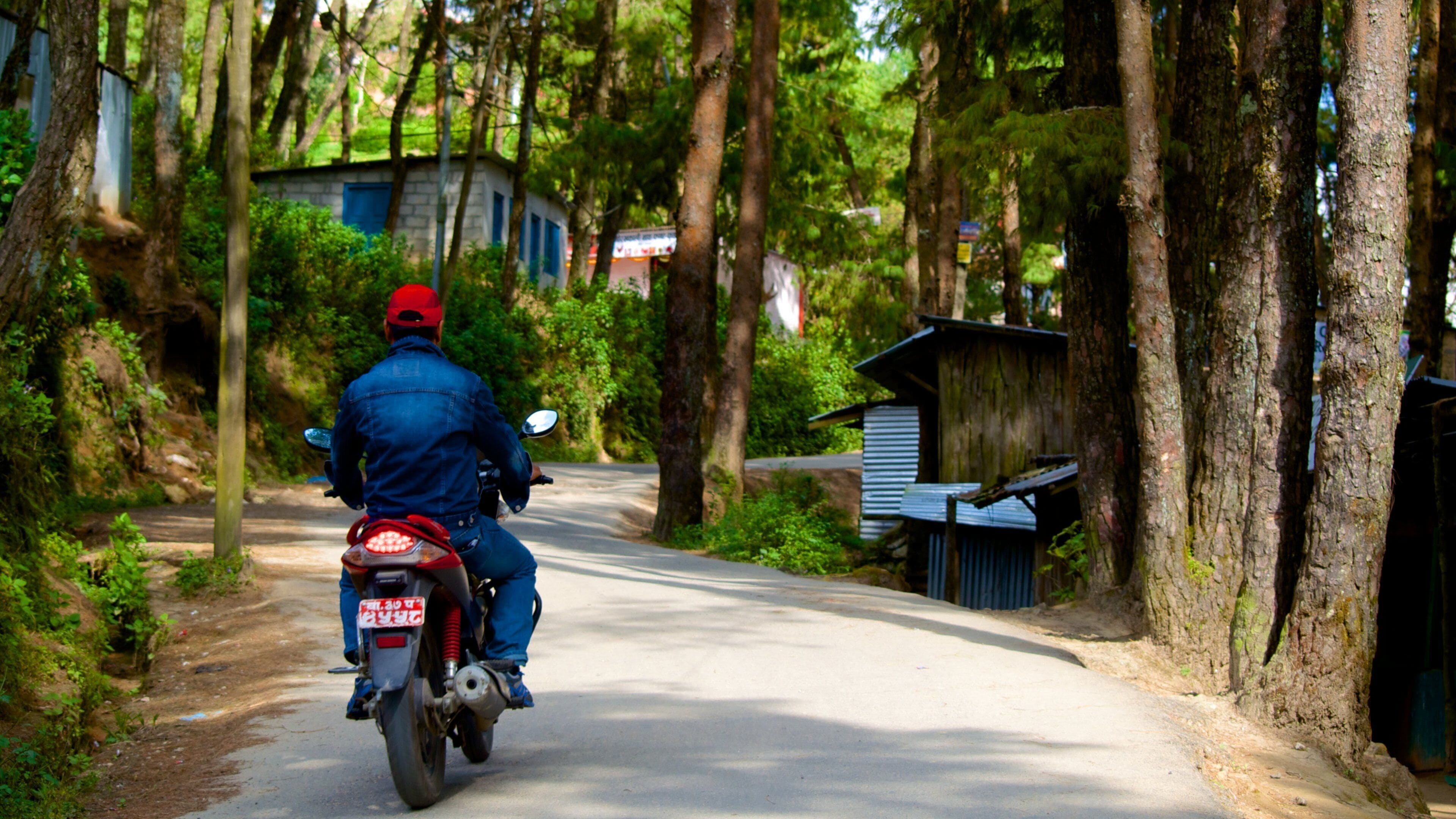 Nagarkot showing motorbike riding