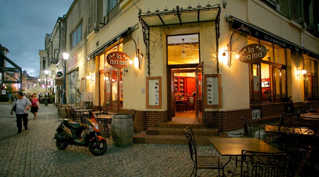 Lipscani som viser nattbilder, by og gatescener