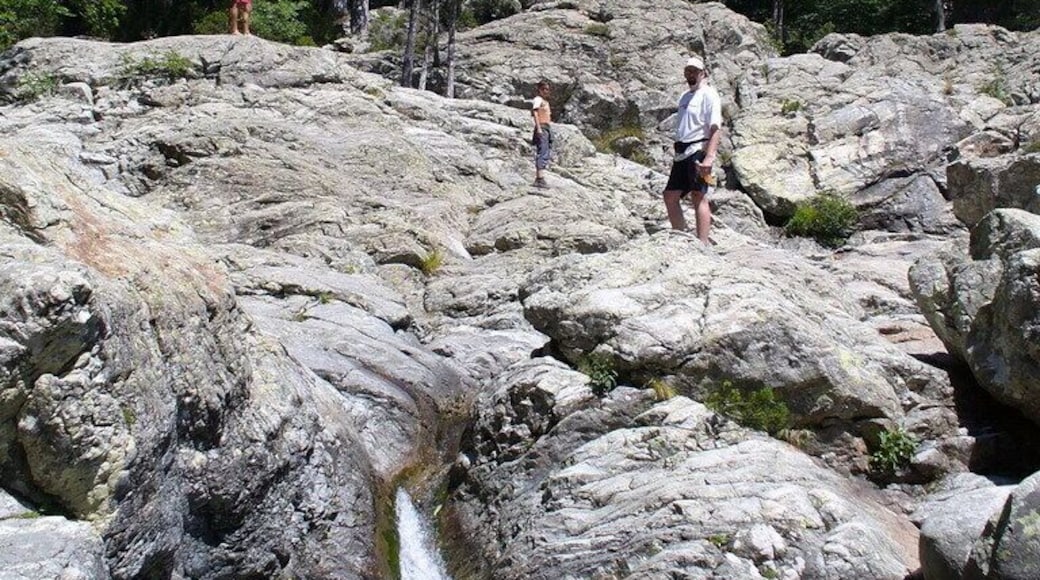 Corsica - Cascade des Anglais - Andrea & Huba above the cascade