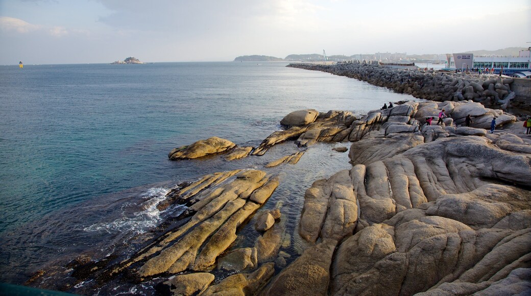 Sokcho which includes rugged coastline, landscape views and views