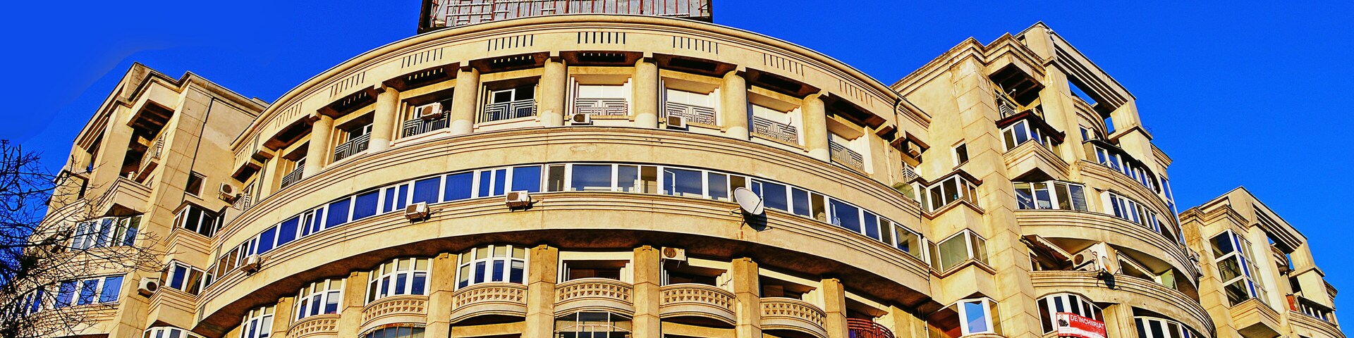 Communist-era apartment block, Sector 2, Bucharest, Romania