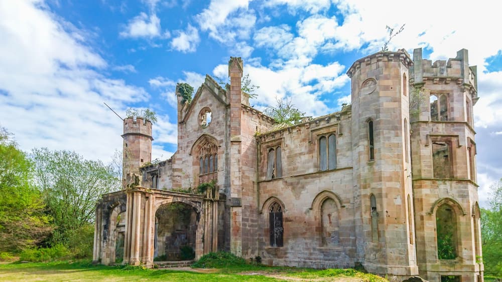 Look at Cambusnethan Priory Ruin also known as Cambusnethan House located in Wishaw, North Lanarkshire, Scotland.