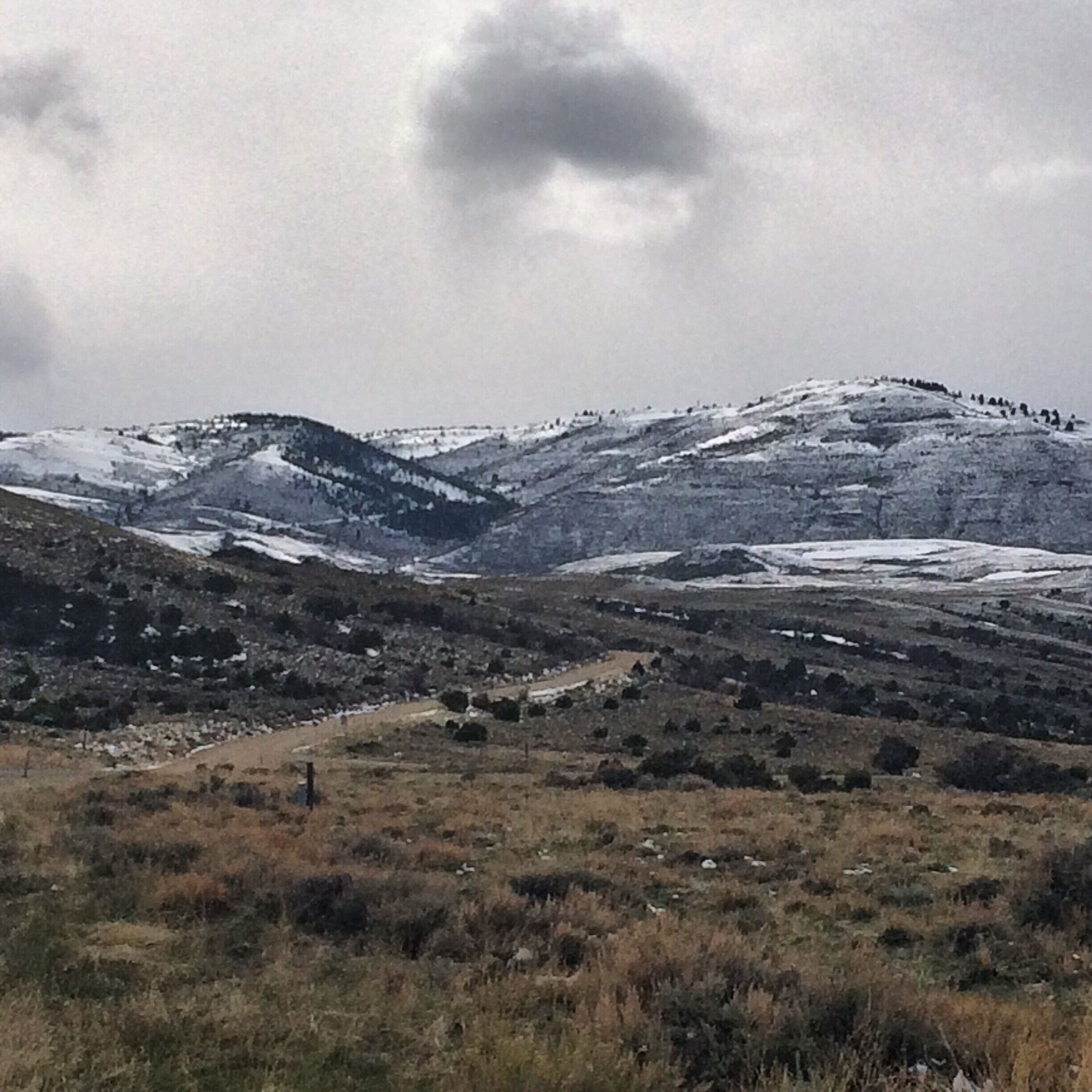 It was starting to snow so I took through the car window. The Flaming Gorge Loop Road at the Wyoming/Utah border. Nice drive. 