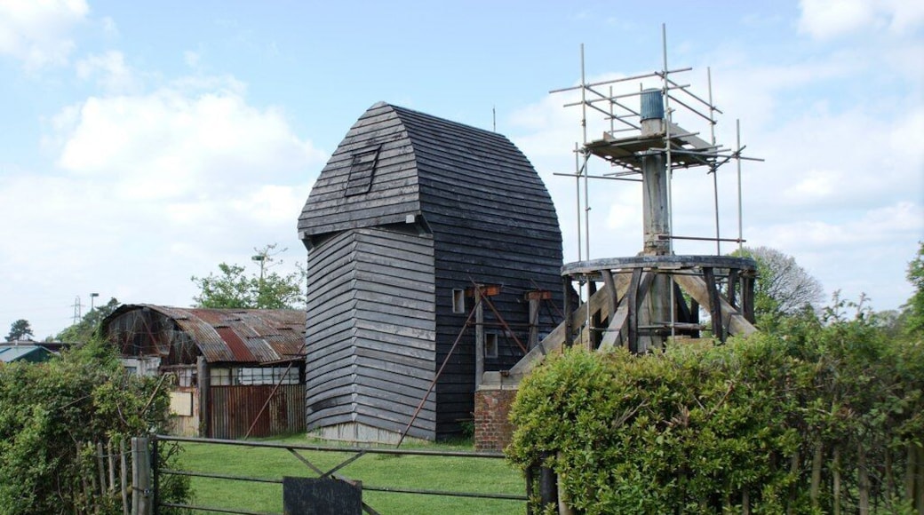 Post mill at Chinnor, Oxfordshire, being restored.
