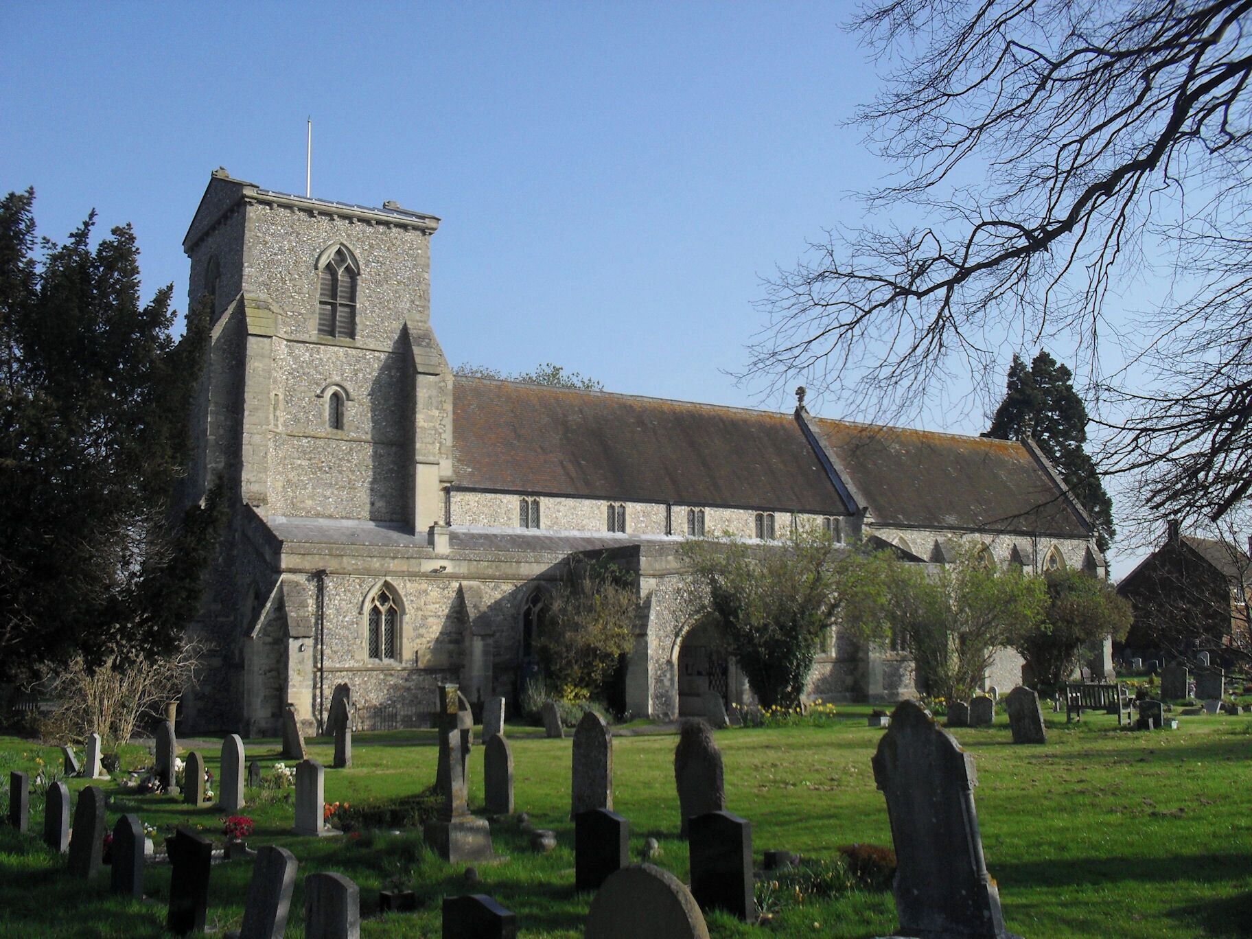 St Andrew's parish church, Chinnor, Oxfordshire, seen from the south