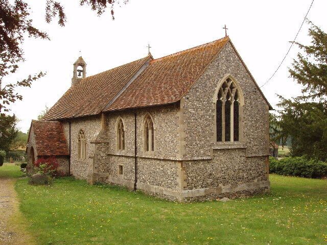 Church of The Nativity of the Blessed Virgin Mary, Crowell. There was a 12th or 13th century church on this site, but it was largely rebuilt in 1878.