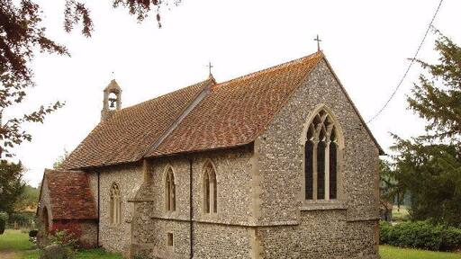 Church of The Nativity of the Blessed Virgin Mary, Crowell. There was a 12th or 13th century church on this site, but it was largely rebuilt in 1878.