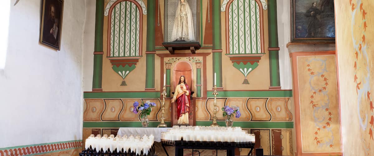 Devotional area in Mission San Miguel church