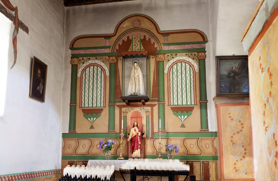 Devotional area in Mission San Miguel church