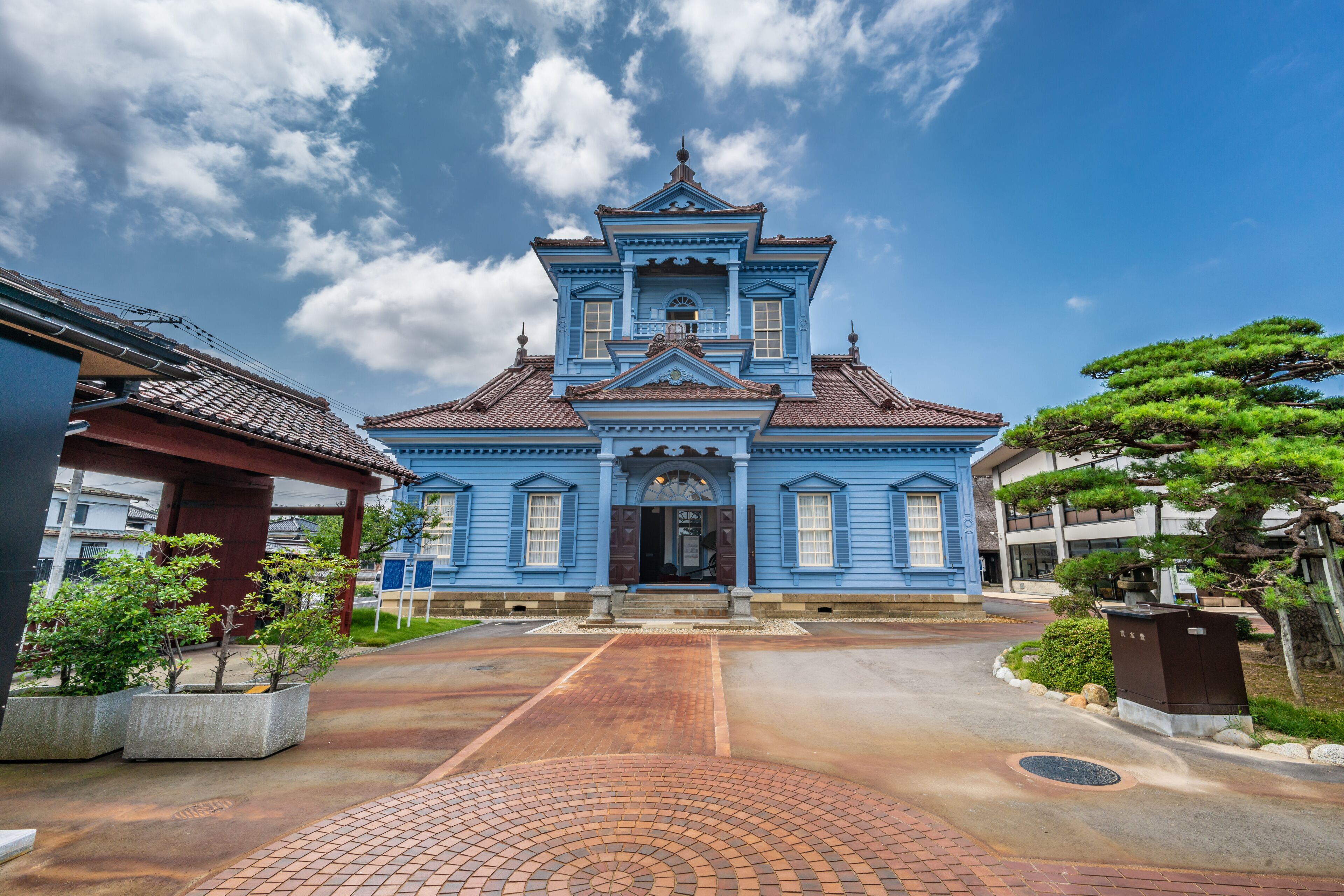 Former Tsuruoka Police Station. Western style building. Meiji period.  Important Cultural Property. Located in Tsuruoka, Yamagata, Japan