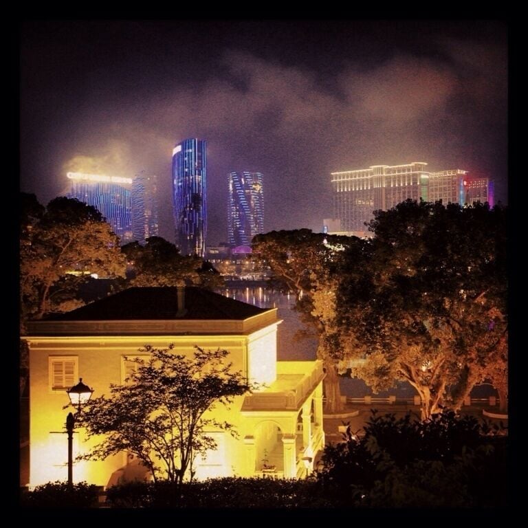 City of Dreams resort and Sands Cotai Central as seen from the Taipa Houses Museum. #macau