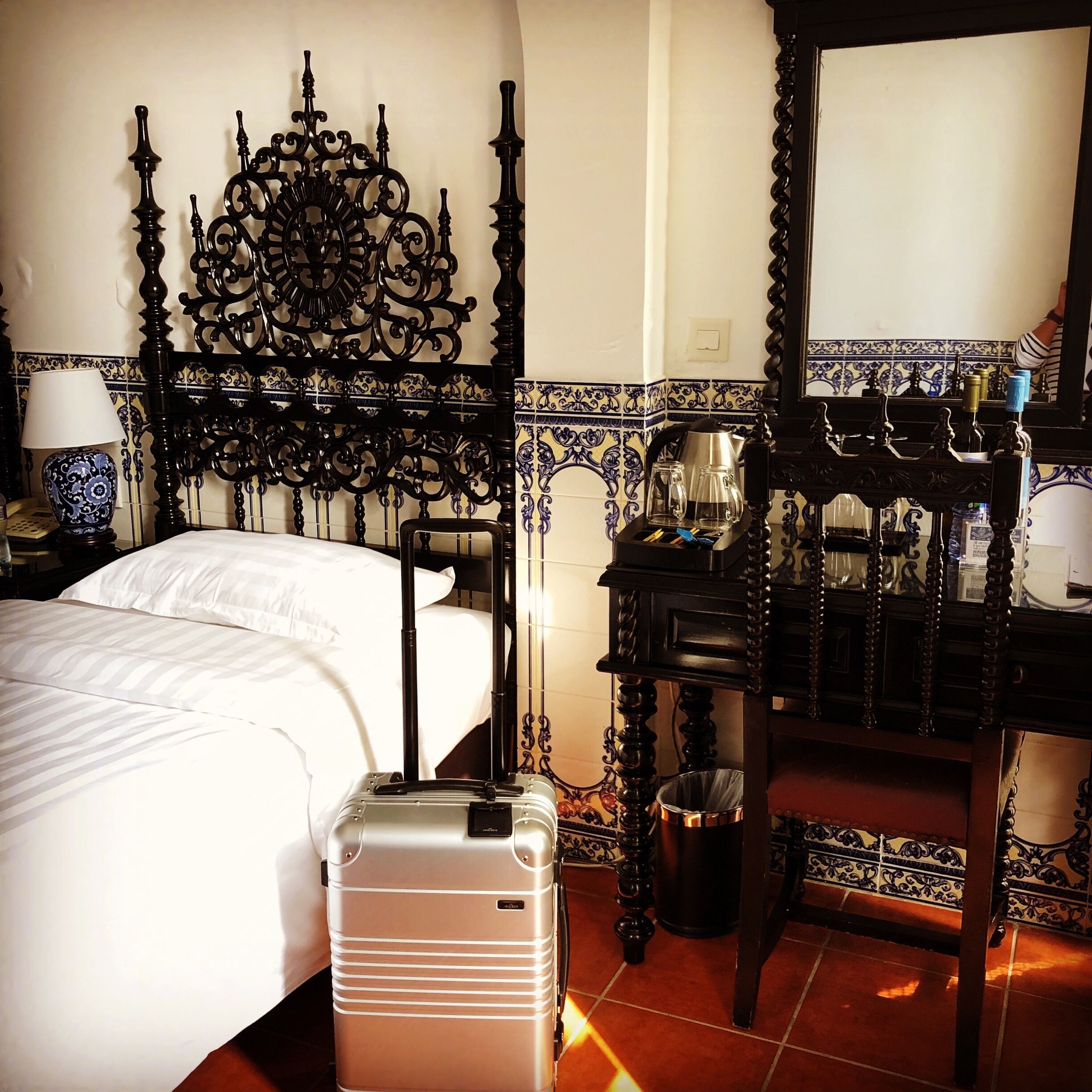 My weekend bedroom at the Pousada de Coloane. #travel #boutiquehotel #portuguesestyle #interiordesign #colonial #travelbug #nomadlife #wayfarer #gadabout #wanderlust #coloane #macau #china #asia