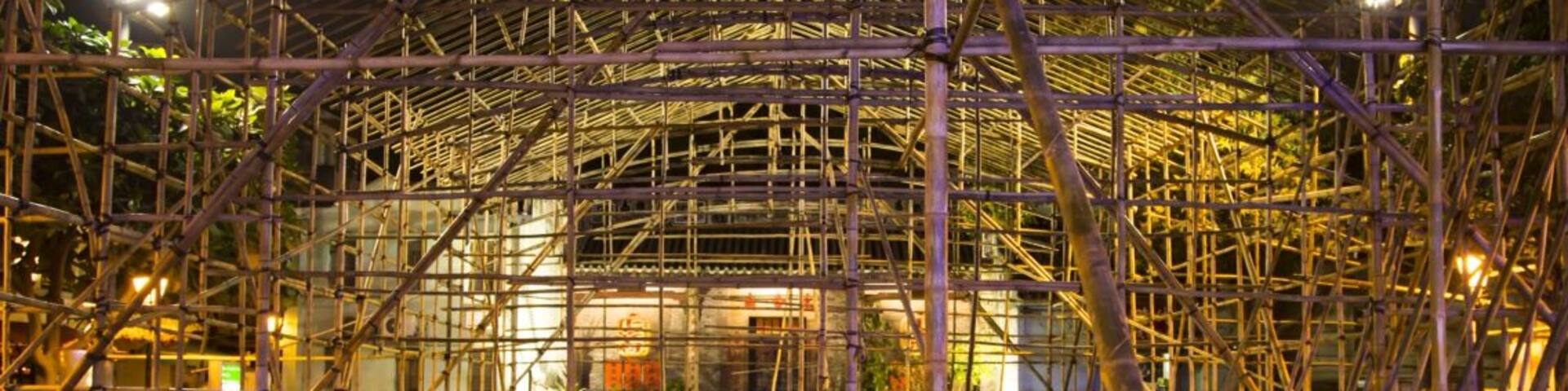 Bamboo Theatre! It's that time of year again in Macau where various temple deities are celebrated on their assigned days with cultural affairs. On the 3rd day of the 3rd lunar month, The Taoist god Pak Tai is celebrates at this small sleepy temple in Taipa Village. Celebrations include the construction of a temporary bamboo theatre that will be brightly decorated and performances of Cantonese Opera will be performed.