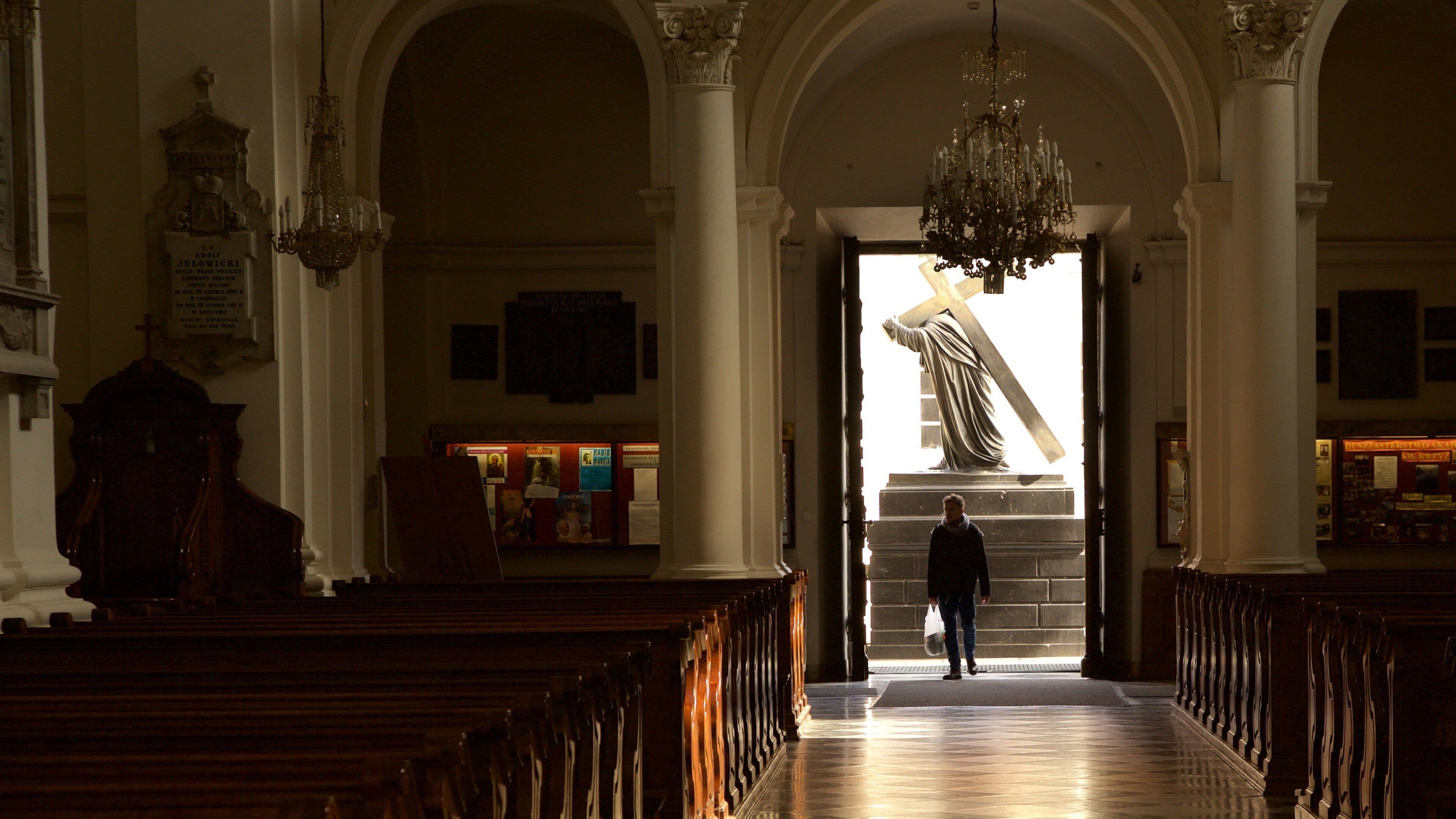 Holy Cross Church showing interior views and a church or cathedral