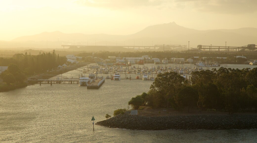 Gladstone featuring a marina and a sunset