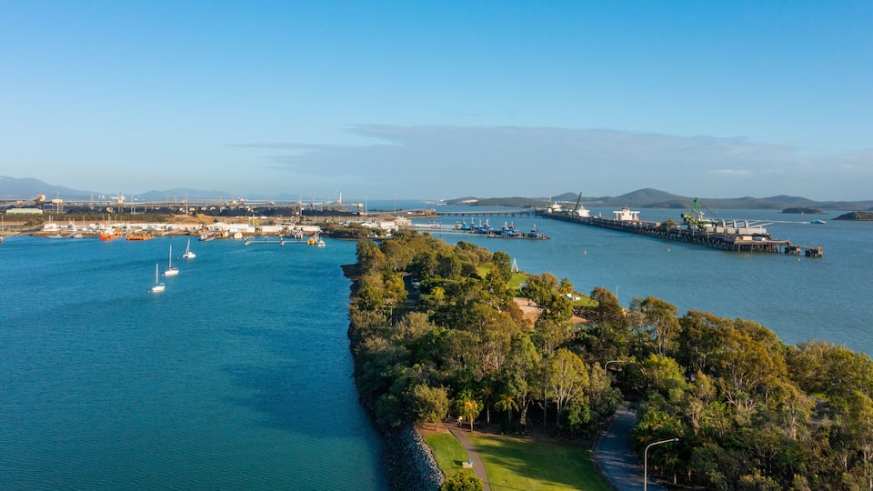 Gladstone showing a bay or harbor and general coastal views