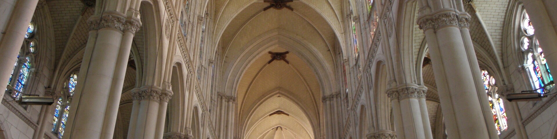 Basilique Notre-Dame de La Chapelle-Montligeon (61). Intérieur. Vaisseau principal.