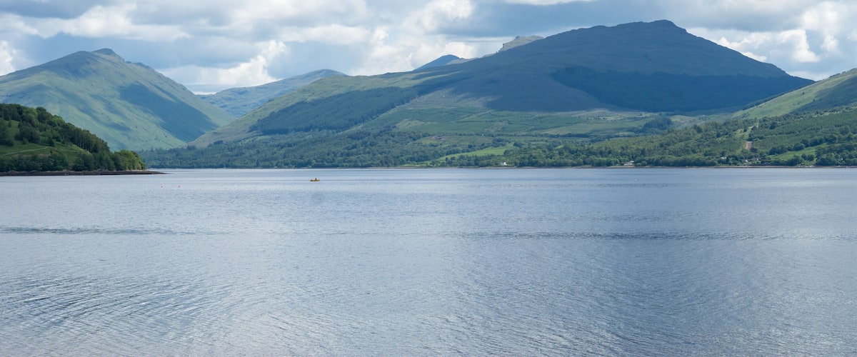 Loch Fyne with Highlands in Inveraray, Scotland