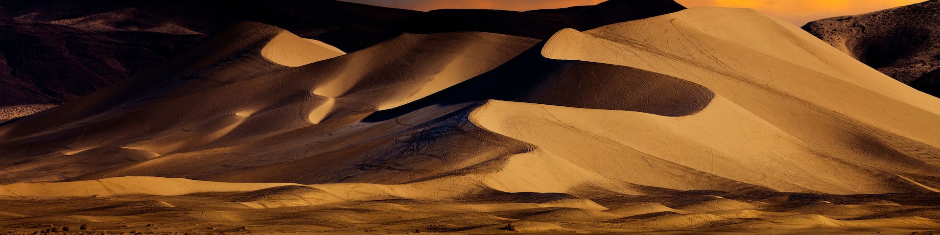 Sand dune in the desert. Sand Mountain is located near Fallon, Nevada and is an off road vehicle recreation area.