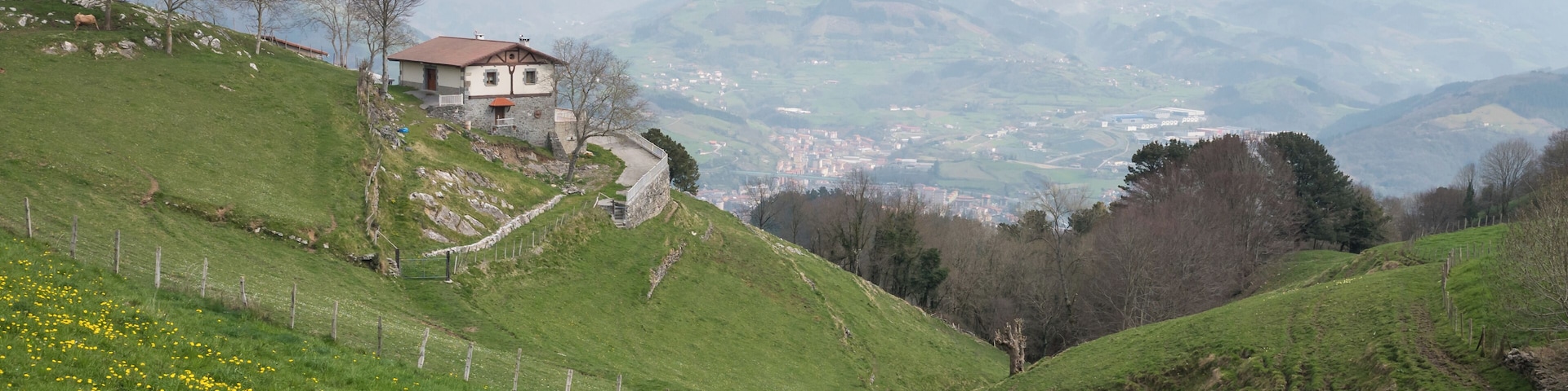 Mountain farm in Urkizu. Tolosa, Gipuzkoa, Spain