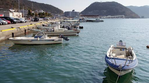 Hinase-ekimae Port in Hinase, Bizen, Okayama prefecture, Japan
