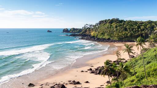 Panorama of Cabo De Rama Beach - Goa India