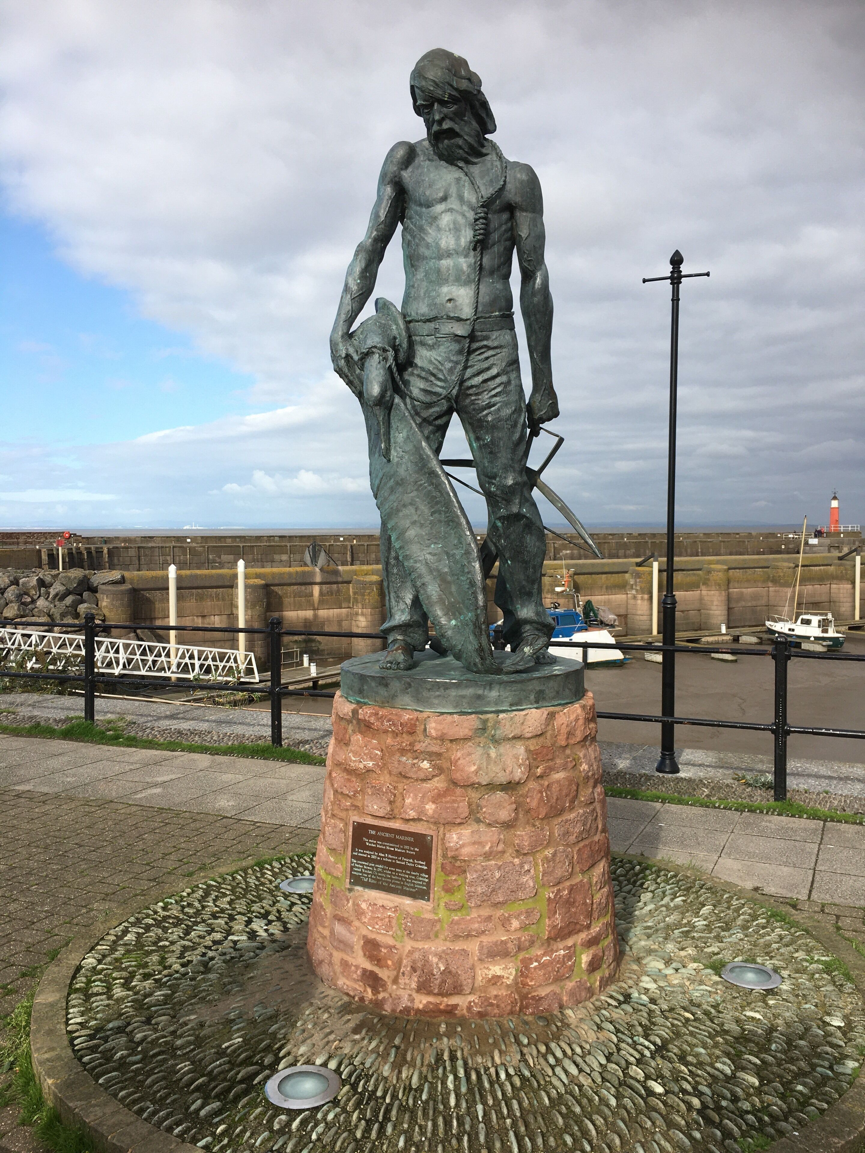 The sailor that shot the albatross and gave way to The Rime of the Ancient Mariner, at the quayside in Watchet