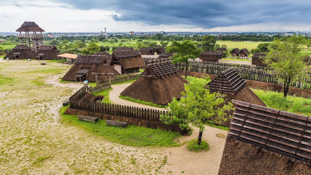 Traditional japanese town in Yoshinogari Historical Park, Kanzak