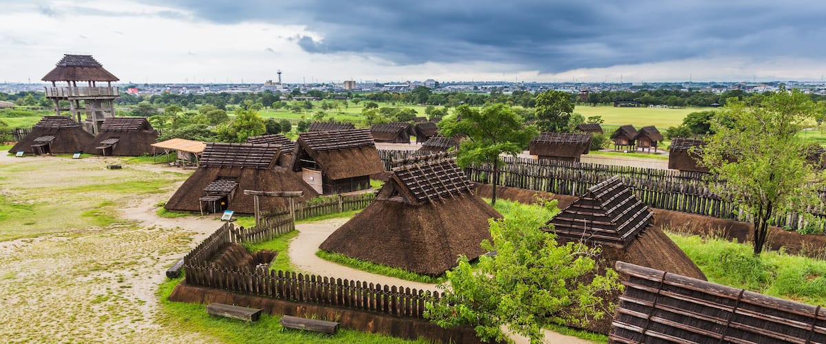 Traditional japanese town in Yoshinogari Historical Park, Kanzak