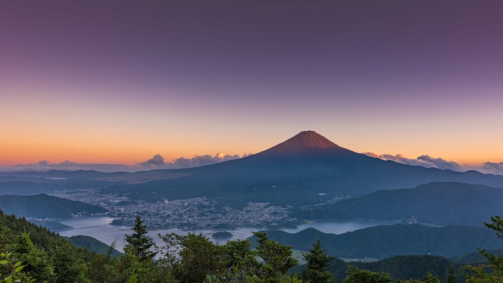 Mount Fuji in summer, Japan,Yamanashi Prefecture,Fuefuki, Yamanashi