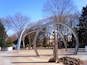 This is a monument of an entrance of Doho park, which is located in Tsukuba, Ibaraki, Japan.