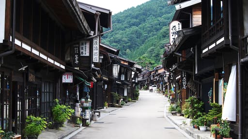 Street with Traditional Japanese Houses