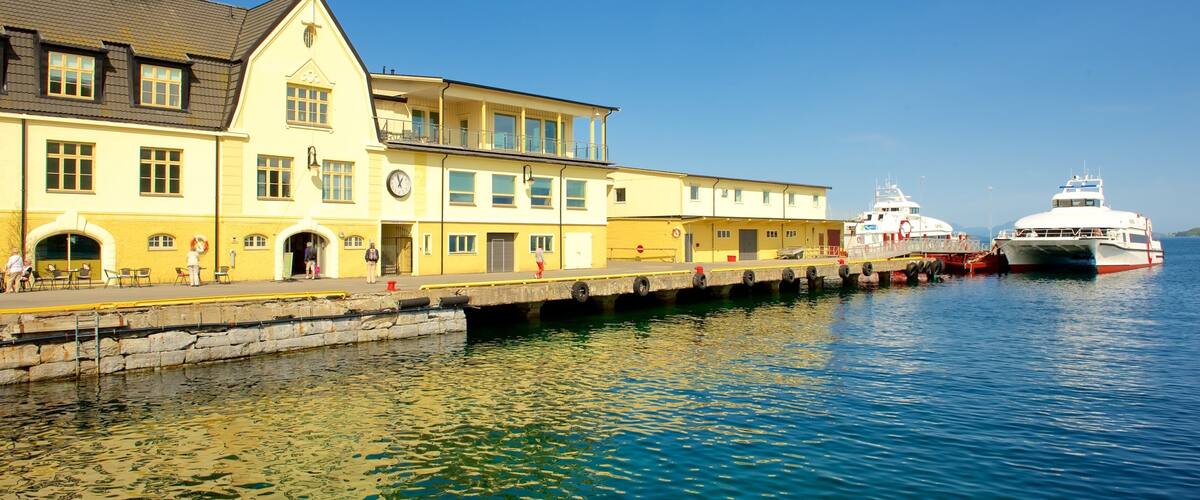 Harstad featuring a bay or harbor and a coastal town