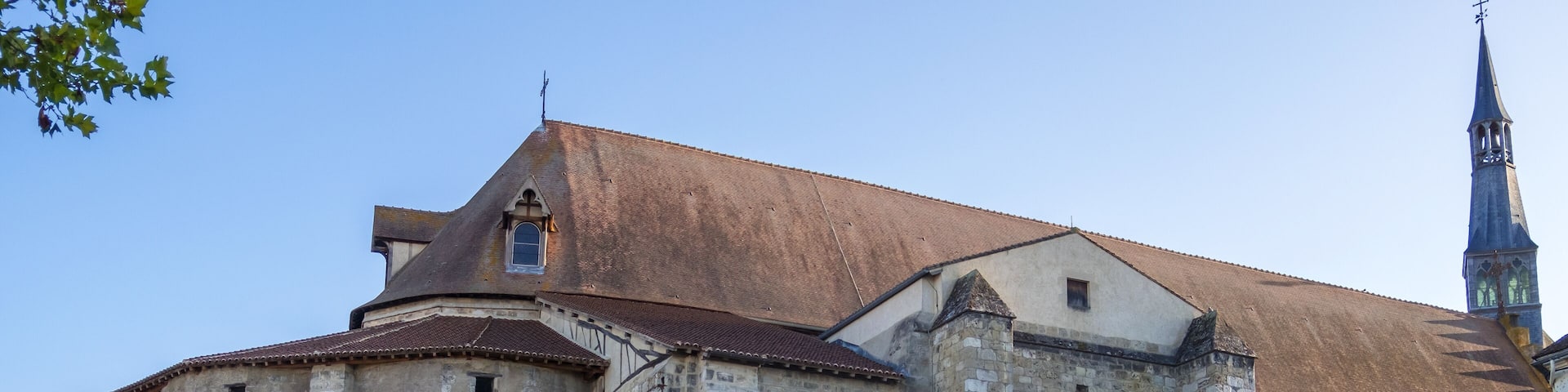 Sainte Croix church in Saint-Pourcain-sur-Sioule town, France