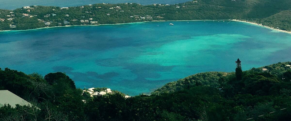 View of Magen's Bay from Mountain Top over look in St. Thomas
#green #oceans #views #USVI