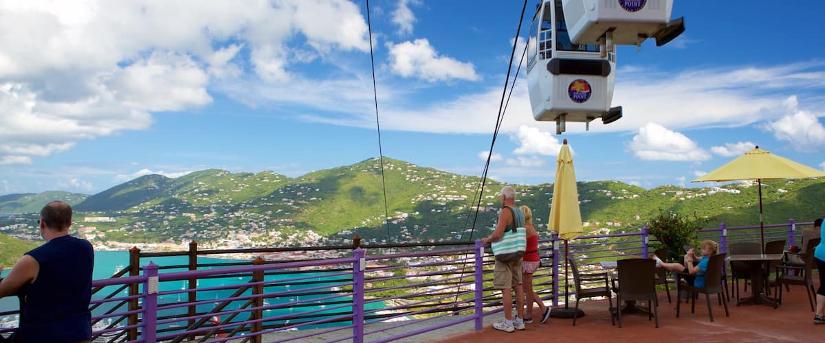 St. Thomas showing a gondola and landscape views