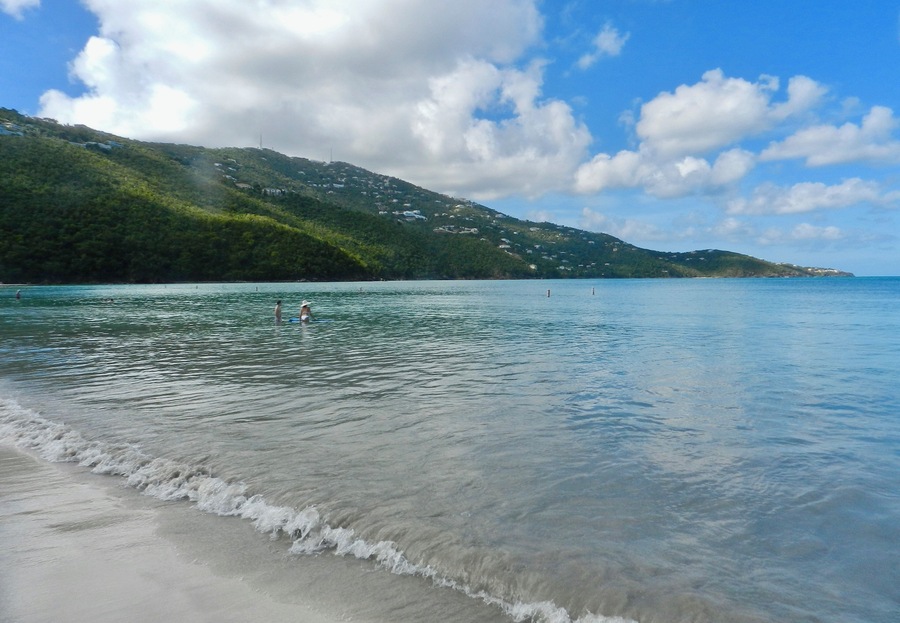 Rated as one of the most beautiful beaches in the world, Magens Bay Beach is a mile long of white sand.