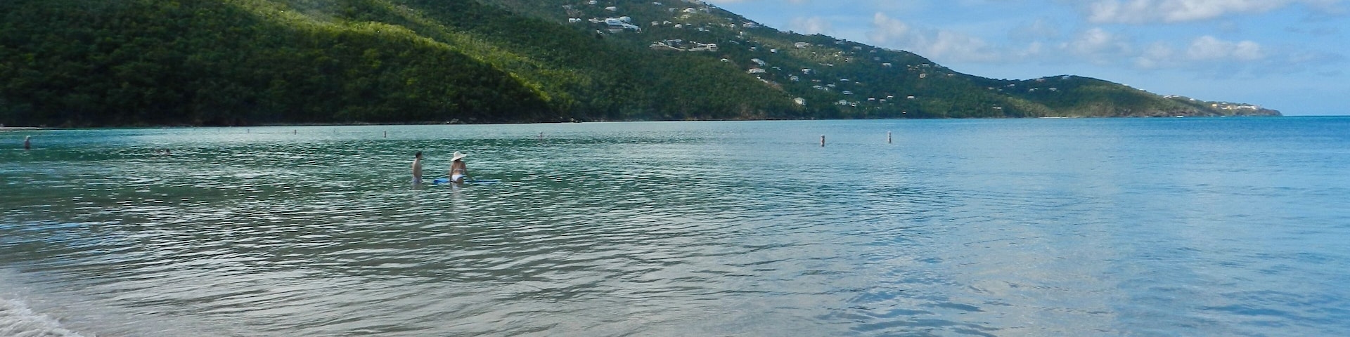 Rated as one of the most beautiful beaches in the world, Magens Bay Beach is a mile long of white sand.