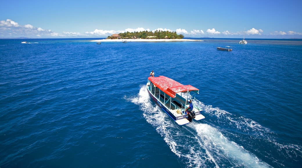 Discovering the beauty of Beachcomber Island in the Western Division of Fiji on a bright sunny day