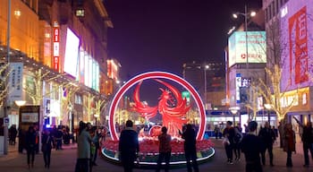 Wangfujing Street featuring a city, outdoor art and a square or plaza